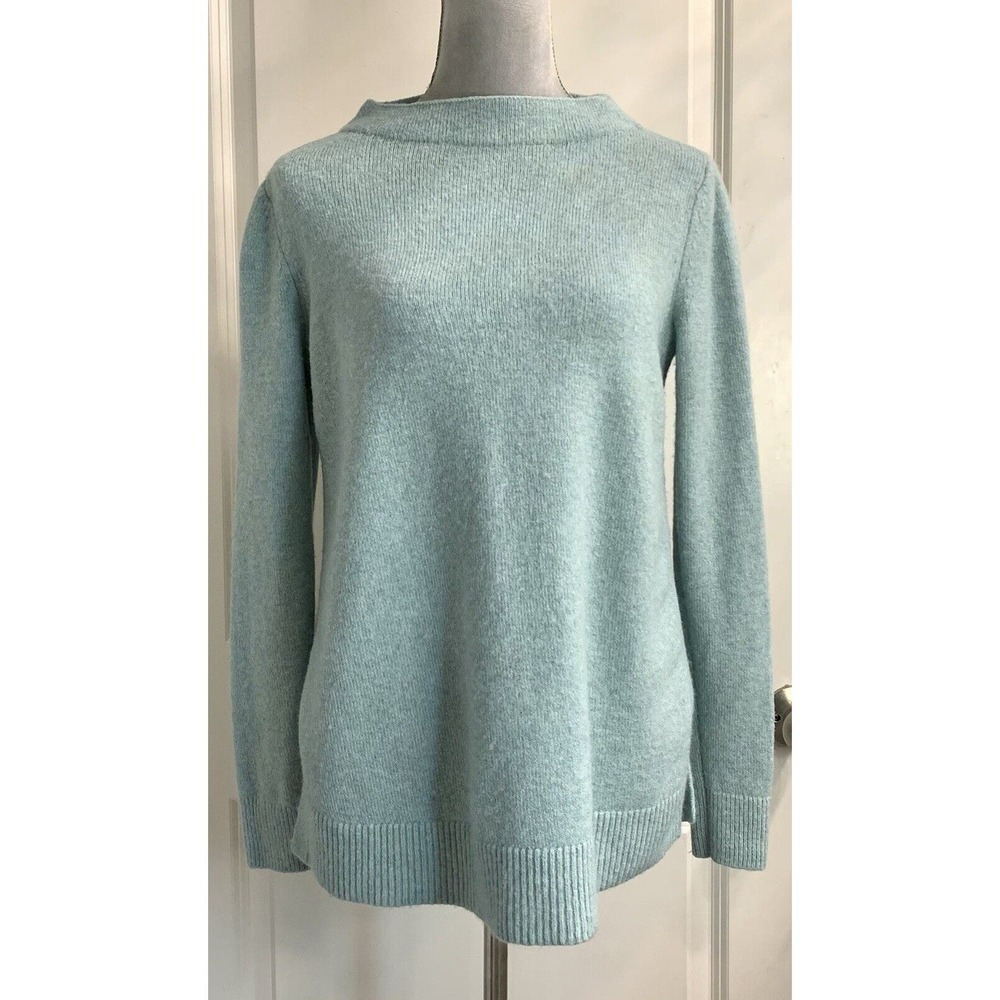 Loft Womens Wool Blend Knit Boat Neck Long Sleeve Sweater Top Sage Green Sz M